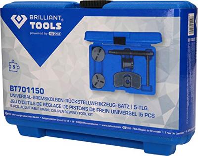 Brilliant Tools BT701150 Universele remzuiger-terugstelgereedschapsset, 5-delig Brilliant Tools BT701150 Universele remzuiger-terugstelgereedschapsset, 5-delig