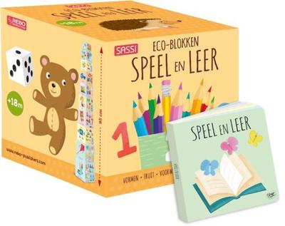 Rebo Publishers Stapeltoren eco-blokken speel en leer + boek Rebo Publishers Stapeltoren eco-blokken speel en leer + boek