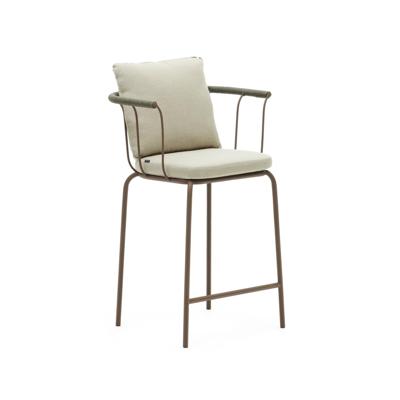 Kave Home Barkruk 'Salguer' Gevlochten touw en staal, kleur Beige (zithoogte 66cm) Kave Home Barkruk 'Salguer' Gevlochten touw en staal, kleur Beige (zithoogte 66cm)