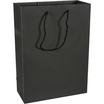 Tas | Papier | met koord | 27x 12x37cm | draagtas | zwart/wit | 100 stuks