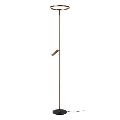Lucide APPLAUSE - Vloerlamp - Ø 33 cm - LED Dimb. - CCT - 2700K/4000K - Koffie | Premium