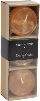 Countryfield drijfkaarsen Bollie amber