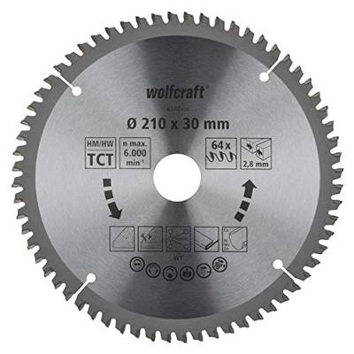 Wolfcraft Kap- en verstekzaagblad | HM | 64 Zähne | Ø210mm | 1 stuk - 6540000