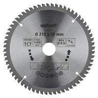 Wolfcraft Kap- en verstekzaagblad | HM | 64 Zähne | Ø210mm | 1 stuk - 6540000 - thumbnail