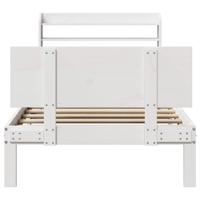 Bedframe met hoofdeinde zonder matras 90x200 cm wit - thumbnail