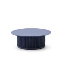 Kave Home Outdoor Salontafel 'Sedalis' Aluminium en touw, 99cm, kleur Donkerblauw - thumbnail
