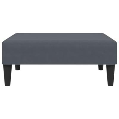Slaapbank 2-zits met voetenbank fluweel donkergrijs