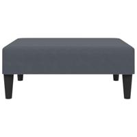 Slaapbank 2-zits met voetenbank fluweel donkergrijs - thumbnail