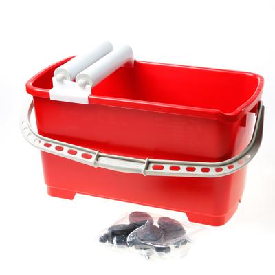 Tegelemmer+rolset+wielen rood 22ltr. Tegelemmer+rolset+wielen rood 22ltr.