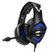 ONIKUMA K1 PRO Stereo Surround Gaming koptelefoon met microfoon & LED Lights(Black Blue) - thumbnail