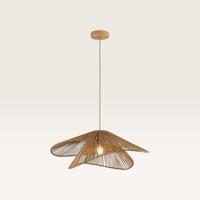 Hanglamp Avanta maronne due - Bruine lamp van gevlochten papieren koord - Zonder lichtbron en voor binnen - Tweelaags - thumbnail