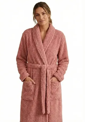 Ten Cate dames badjas Fleece - Pink Teddy - M - Roze - M - M - M