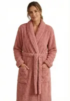 Ten Cate dames badjas Fleece - Pink Teddy - M - Roze - M - M - M - thumbnail
