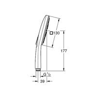 Handdouche GROHE Rainshower SmartActive 130 Cube 13cm Supersteel - thumbnail