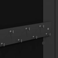 Sieradenkast met spiegel wandgemonteerd 30x8,5x67 cm zwart - thumbnail