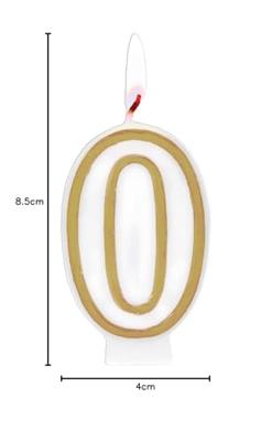 Cijferkaars &apos;0&apos; Wit Goud Chique (9cm)