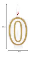 Cijferkaars &apos;0&apos; Wit Goud Chique (9cm) - thumbnail