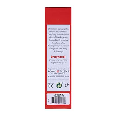 Grafietpotlood bruynzeel burotek 3b grijs | 12 stuks