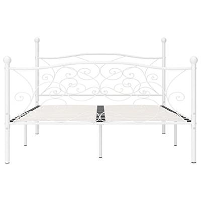 Bedframe met lattenbodem metaal wit 160x200 cm