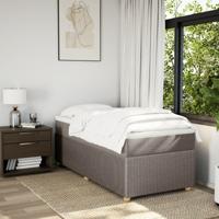 Boxspring met matras stof taupe 90x200 cm - thumbnail