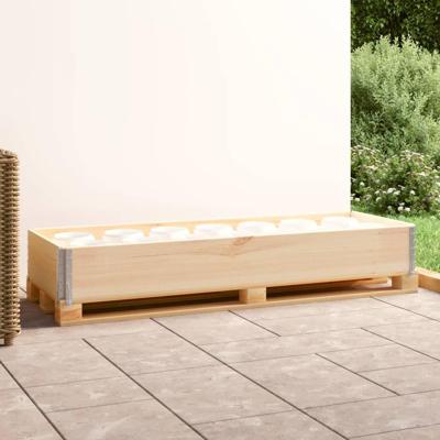VidaXL Palletopzetrand 50x150 cm massief grenenhout