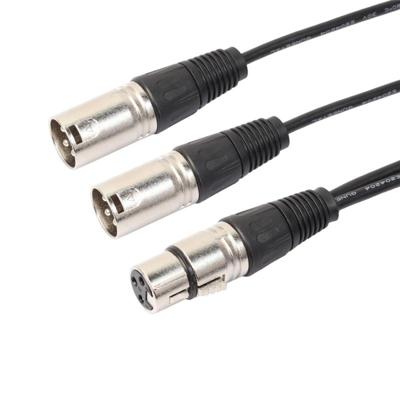 30cm 3 Pin XLR kanon 1 vrouw 2 mannelijke audioconnector adapterkabel voor microfoon / Audio apparatuur