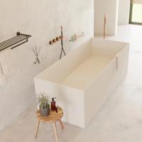 Ligbad Vrijstaand Ideavit Solidstar 180x76x58 cm Solid Surface Mat Wit - thumbnail