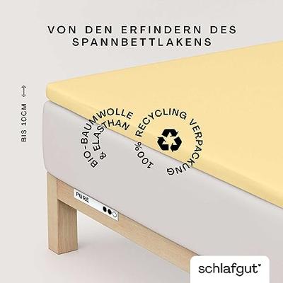 Schlafgut Schlafgut Pure Jersey Topper Hoeslaken M - 120x200 - 130x220 164 Yellow Mid - thumbnail