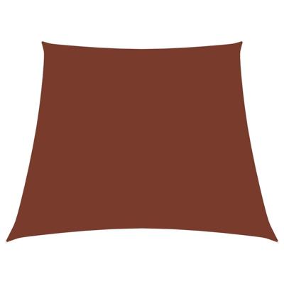 Zonnescherm trapezium 3/4x2 m oxford stof terracottakleurig Zonnescherm trapezium 3/4x2 m oxford stof terracottakleurig