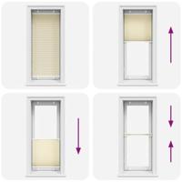 Pliss rolgordijn 65x100 cm stofbreedte 64,4 cm polyester crme - thumbnail