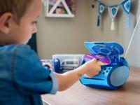 Lenco Boombox met CD-speler FM-radio en stickers Blauw - SCD-24BU KIDS - thumbnail
