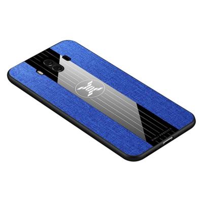Voor Huawei mate 10 XINLI stiksels doek Textue schokbestendig TPU beschermhoes (blauw)