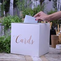 Enveloppendoos Cards Wit Roségoud - thumbnail