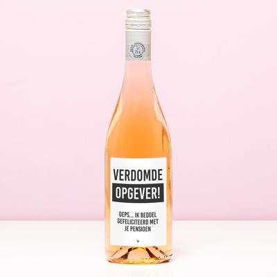 Wijnfles Opgever Pensioen - Rosé (Blush Rosé) Wijnfles Opgever Pensioen - Rosé (Blush Rosé)