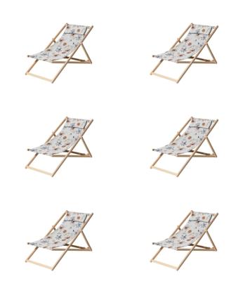 Houten strandstoel ca. 120x55 cm Florina natural (6 stuks) Madison - Madison Houten strandstoel ca. 120x55 cm Florina natural (6 stuks) Madison - Madison