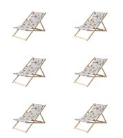 Houten strandstoel ca. 120x55 cm Florina natural (6 stuks) Madison - Madison - thumbnail