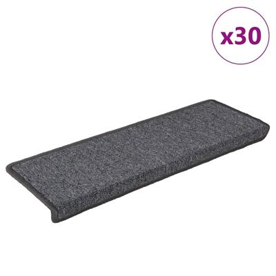 Trapmatten 30 st 65x21x4 cm Donkergrijs Rechthoekige Rand
