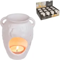 Out of the Blue waxbrander kruik wit 11 cm | 12 stuks - thumbnail