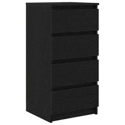 Dressoir 37,5x35x76 cm spaanplaat zwart eikenkleurig