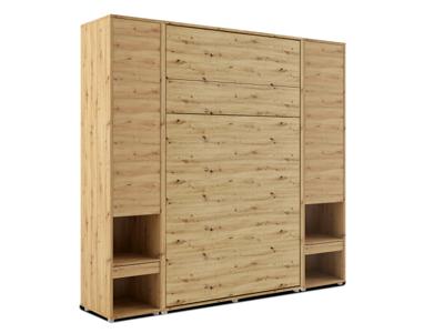 Opklapbed CONCEPTION PRO 120x200 cm artisan eik (verticaal) met kasten