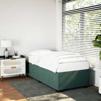 Bedframe zonder matras 90x200 cm fluweel donkergroen - thumbnail