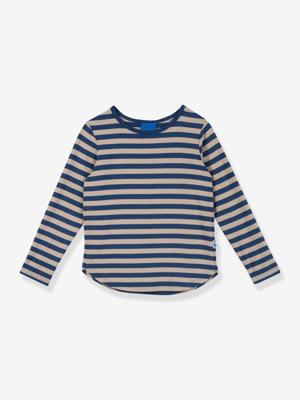 Gestreept T-shirt met lange mouwen voor meisjes MERISILLI FINKID jeansblauw