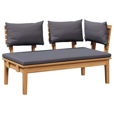 Tuinbank 2 pcs Bruin Massief teakhout - thumbnail