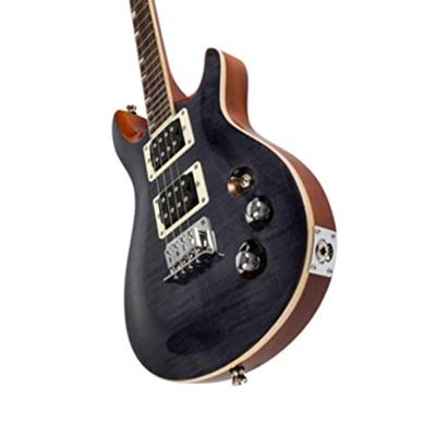 Flight Rock Series Vanguard Transparent Black elektrische solidbody tenor ukelele met gigbag