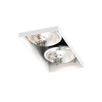 QAZQA Set van 6 inbouwspots wit GU10 70mm 2-lichts trimless - Oneon - thumbnail