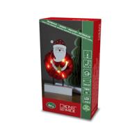 Konstsmide 3267-550 LED-silhouet Kerstman Warmwit LED Rood Timer - thumbnail