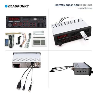 Blaupunkt Bremen SQR 46 DAB Autoradio enkel DIN DAB+ tuner, Bluetooth handsfree, Retrodesign