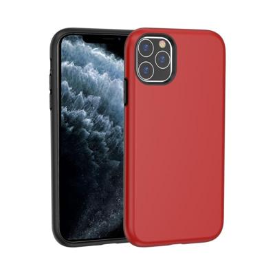 Voor iPhone 11 Pro Max schokbestendige Terminator stijl effen kleur beschermhoes (rood)