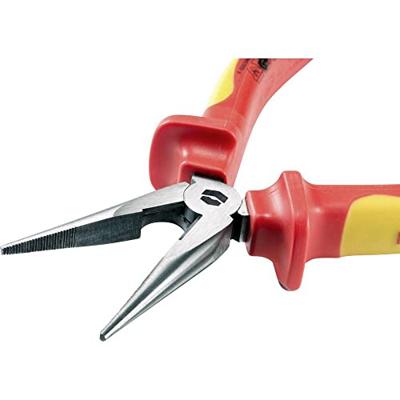 TOOLCRAFT TO-6448056 Platte rondbektang VDE Recht Chroom-vanadium staal 160 mm