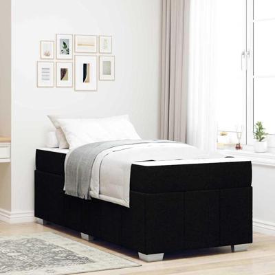 Bedframe met matras Zwart 120 x 190 cm Stof